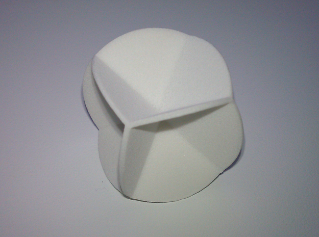 DRAW geo - sphere 06 cut outs in White Natural Versatile Plastic