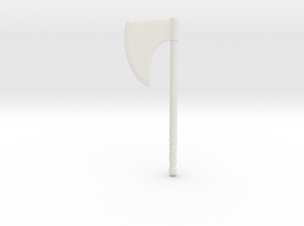 One handed Axe  in White Natural Versatile Plastic