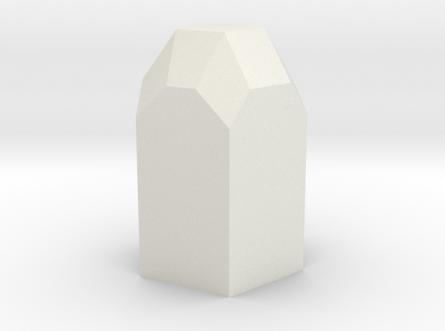 Pentagonal 2 in White Natural Versatile Plastic