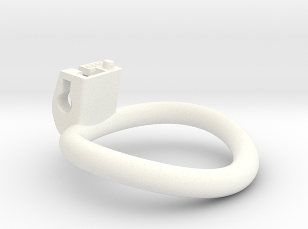 Cherry Keeper Ring - 48x45mm Wide Oval (~46.5mm) in White Processed Versatile Plastic