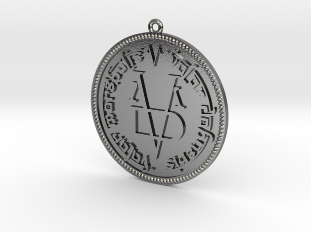 Coin Game of Thrones Pendant Two sides in Polished Silver