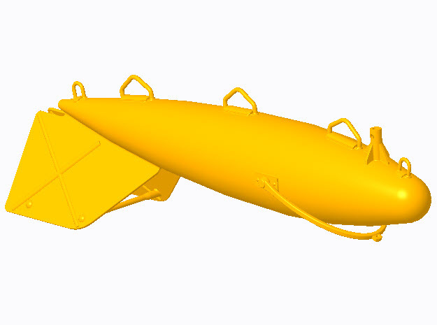 Schwimmer "Null" Typ-A (detailliert) 1:50 in Tan Fine Detail Plastic