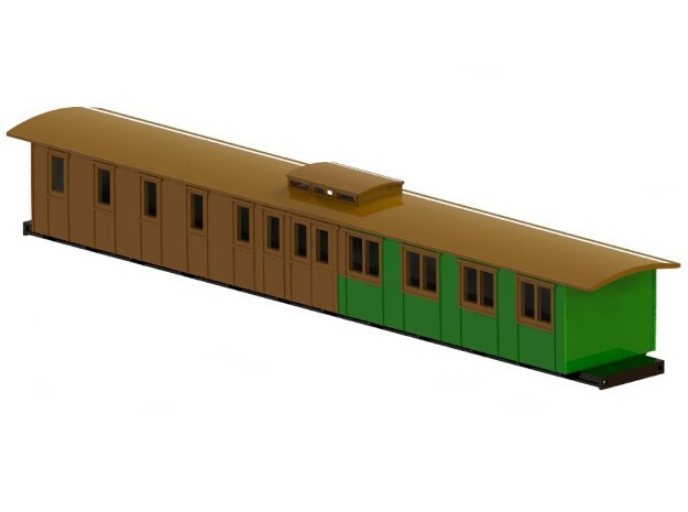 BCo2 - Swedish passenger wagon in Smooth Fine Detail Plastic