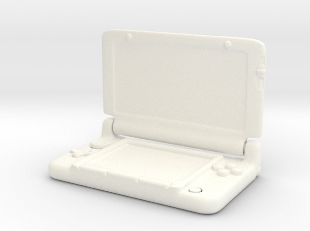 Nintendo 3dsXL:Miniature 1/3 size in White Processed Versatile Plastic