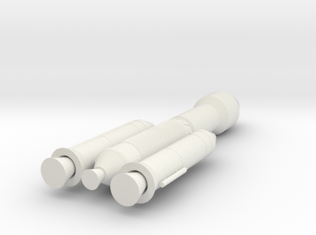 Chandrayaan 2 Rocket - 10cm in White Natural Versatile Plastic