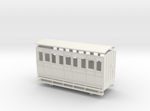  009 4w Long 1st class Coach in White Natural Versatile Plastic