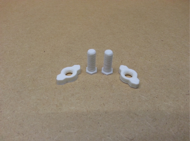 Nuts And Bolts For Tesla Flat Spiral Coil Stand in White Natural Versatile Plastic: Extra Small