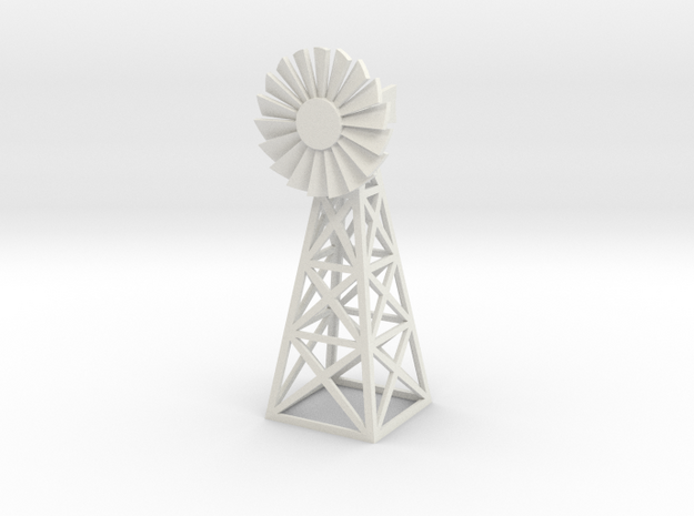 Steel Windmill 1/12 in White Natural Versatile Plastic