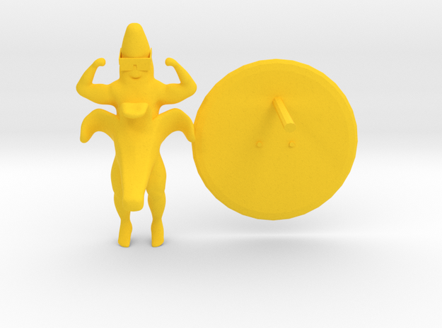 Banana Man  in Yellow Processed Versatile Plastic