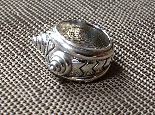Smiley Cat Ring - Size 8 1/2 (18.54 mm) in Polished Silver