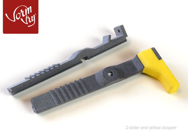 Colored replacement z-stopper for  LUTUM® 4 and 5 in Yellow Processed Versatile Plastic