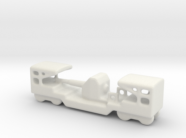 ta 152 40 1/285 6mm Italian railway artillery in White Natural Versatile Plastic