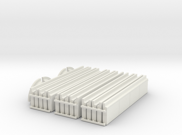'N Scale' - Side Walk - 600' Long - 6 ft Wide in White Natural Versatile Plastic