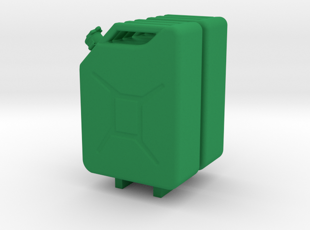 2 X Jerrycans in Green Processed Versatile Plastic