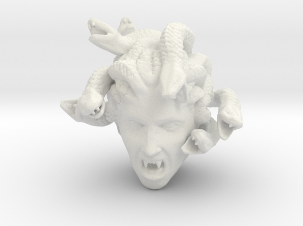 Medusa's Head in White Natural Versatile Plastic