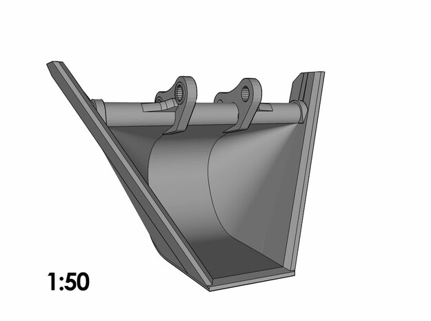1:50 - Bucket "V" shape for 20-25t excavators in Tan Fine Detail Plastic