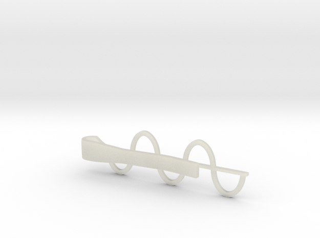 Sine Wave Tie Bar (Plastics) in White Natural Versatile Plastic