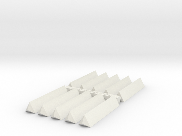 New Haven Railroad/VRR Style Mile Markers  in White Natural Versatile Plastic: 1:87 - HO