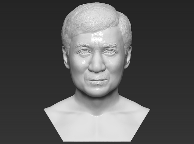 Jackie Chan bust in White Natural Versatile Plastic