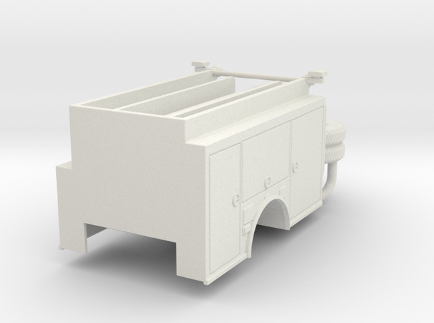 1/87 Sutphen Engine Body Compartment Doors in White Natural Versatile Plastic