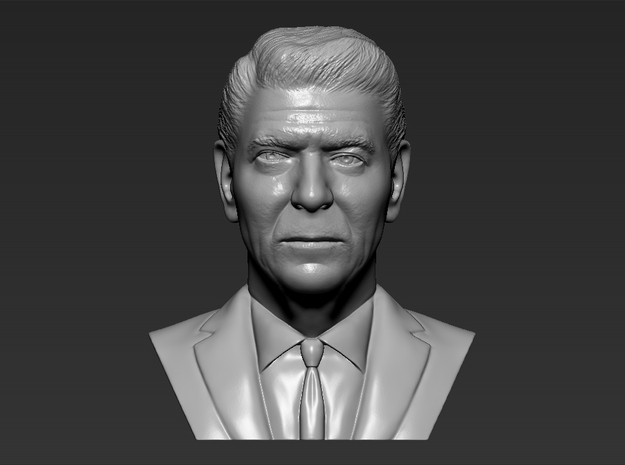 Ronald Reagan bust in White Natural Versatile Plastic