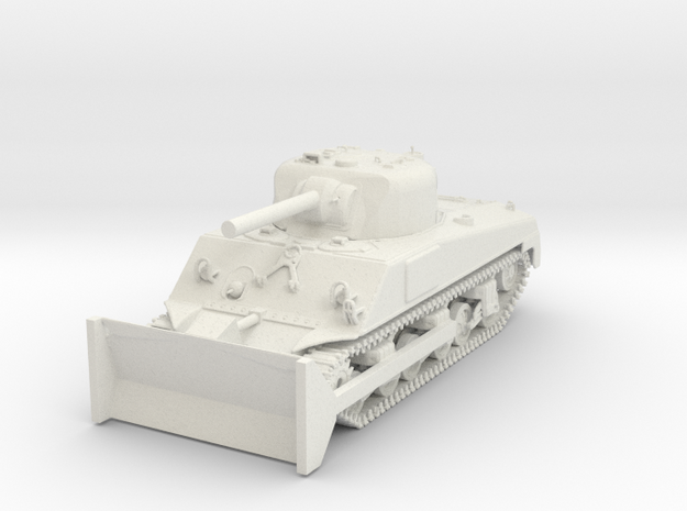 1/72 Scale M4E3 M1 Dozer Tank in White Natural Versatile Plastic