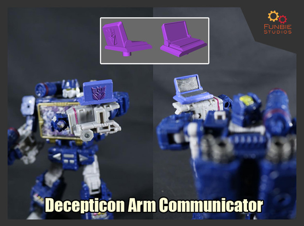 Dcepticon Arm Communicator in White Natural Versatile Plastic
