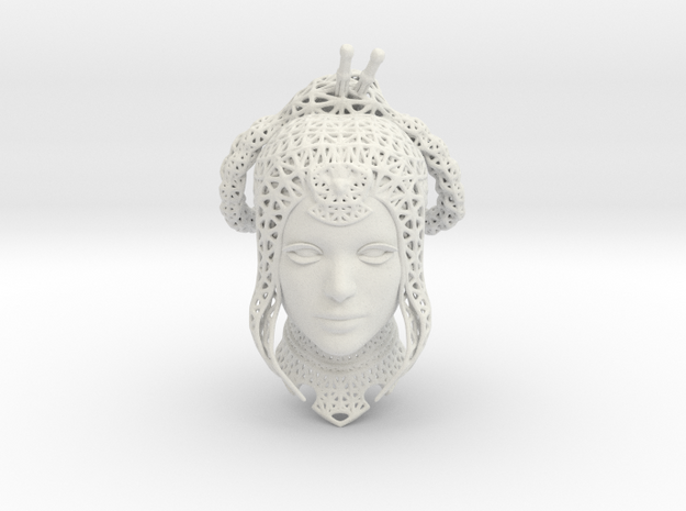 Princess Kitana (wireframe) Fan Art in White Natural Versatile Plastic