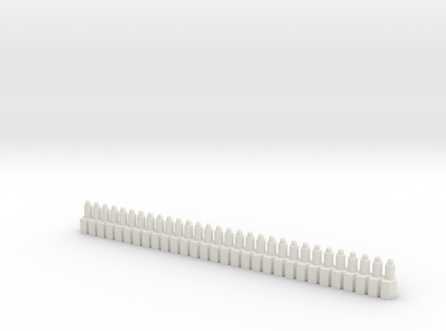 30-Rounds MCX MPX Pellets Seating Tool in White Natural Versatile Plastic