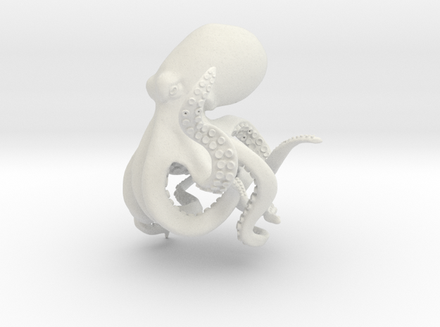 octopus 4 in White Natural Versatile Plastic