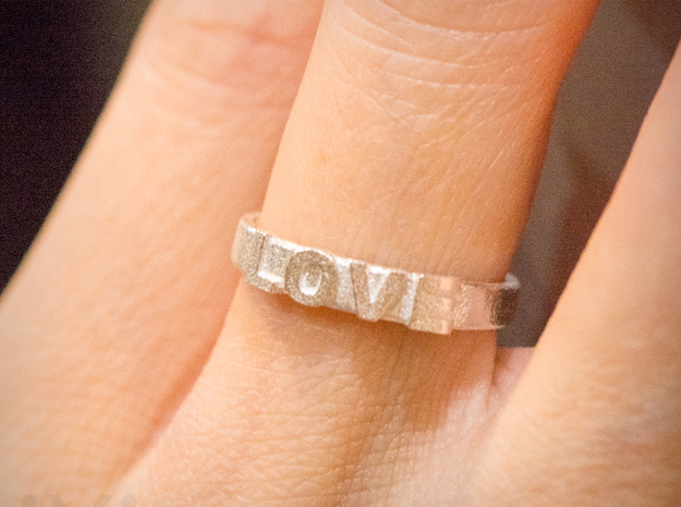 Love Ring - iXi Design - Size 4 in Natural Silver