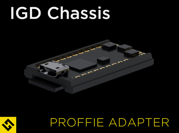 IGD Chassis - Proffieboard Adapter in Black Natural Versatile Plastic