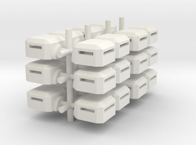 Square Bunker (x24) in White Natural Versatile Plastic