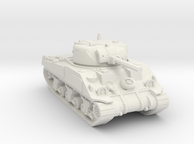 HO Scale Sherman Tank in White Natural Versatile Plastic