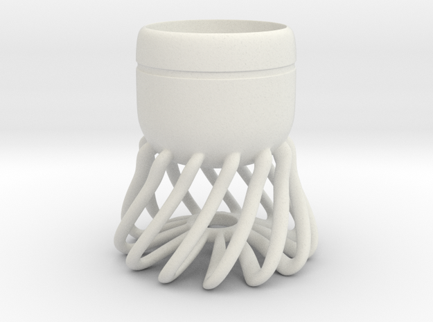 Cup 01 (small) in White Natural Versatile Plastic