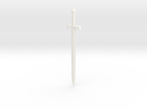 Skull Sword in White Processed Versatile Plastic