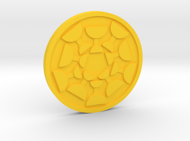 Ten of Cups Coin in Yellow Processed Versatile Plastic