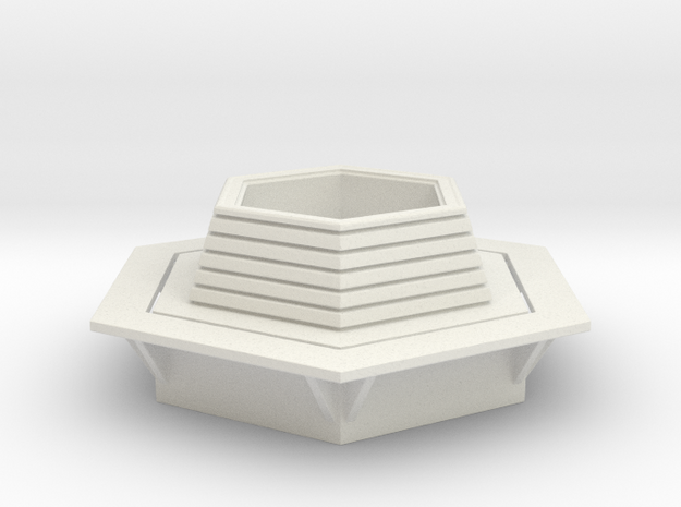 Hexagonal Bench 1/64 in White Natural Versatile Plastic