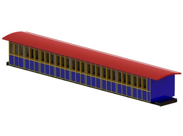 The Swedish Royal railway wagon 1893 – N-scale in Tan Fine Detail Plastic