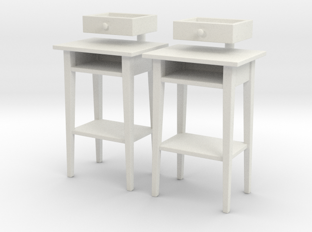 Side Table 01.1:24 Scale in White Natural Versatile Plastic