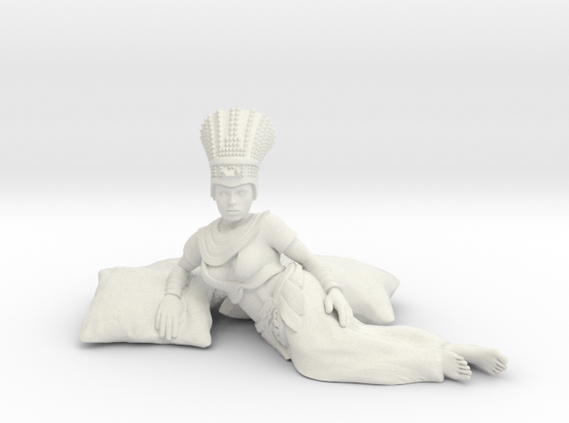 28mm Cleopatra lying down in White Natural Versatile Plastic