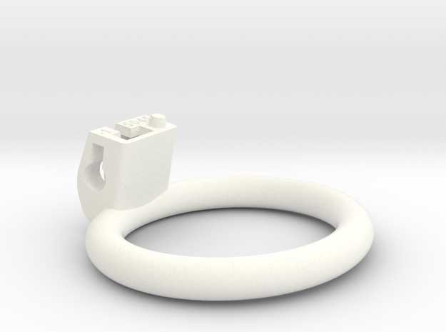Cherry Keeper Ring - 50x45mm Flat -1° (~47.5mm) in White Processed Versatile Plastic