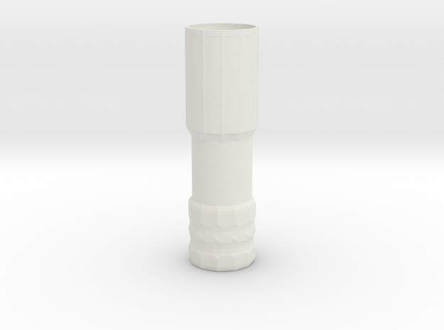 PE Barrel Tip Shorty in White Natural Versatile Plastic