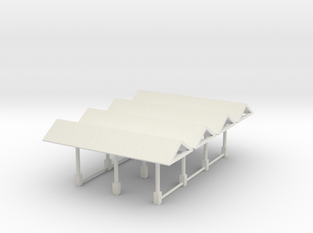 Fullerton Platform Shelters N scale (x4) in White Natural Versatile Plastic
