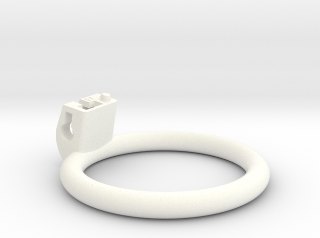 Cherry Keeper Ring - 57mm Flat in White Processed Versatile Plastic