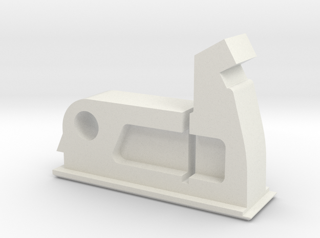 Window Security Stopper in White Natural Versatile Plastic