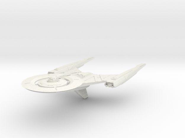 USS Discovery refit v4 in White Natural Versatile Plastic