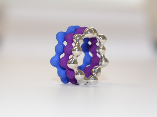 Liquid Ring Multicolour - Outer Part in Blue Processed Versatile Plastic: 5.5 / 50.25