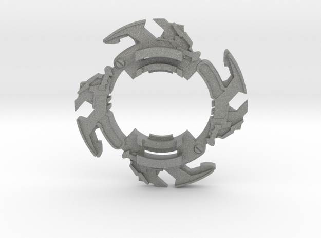 Wolborg 1 attack ring (Reverse Wolf) in Gray PA12