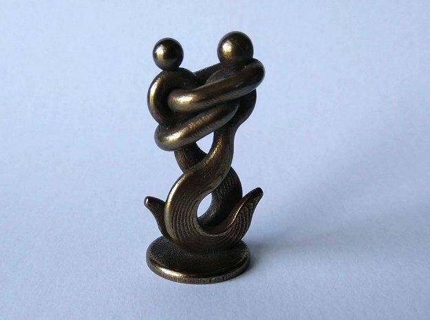Hook couple 40MM Height in Polished Bronze Steel